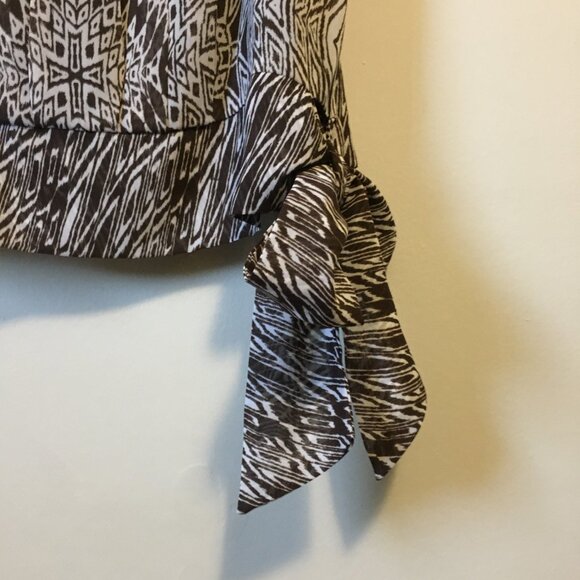 NWT Vintage Jessica Arizona Flutter Sleeve Tie Hem Blouse - Picture 9 of 16